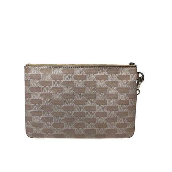 MICHAEL KORS JET SET ITEM LARGE 2 IN 1 CARD CASE WRISTLET CLUTCH MK CAMEL - Picture 3 of 9